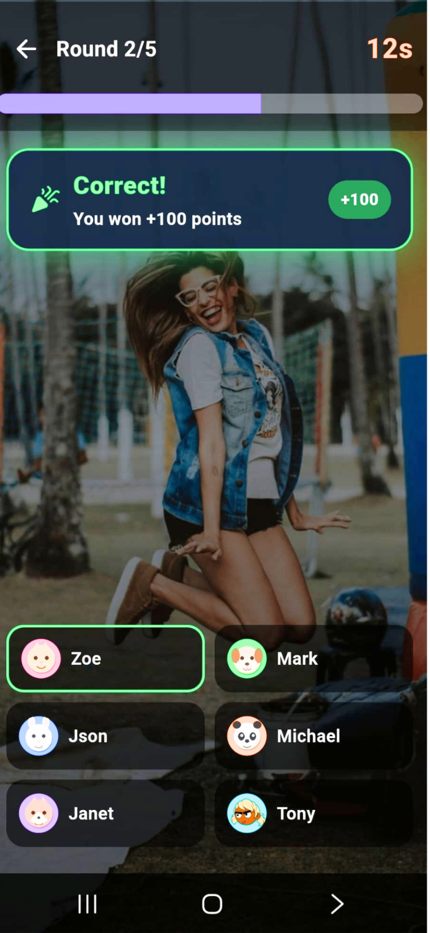 PicPop Reveal screen